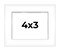 4x3 Shadow Box 3/4" Depth White Picture Frame - UV Acrylic, Backing, Hanging Hardware